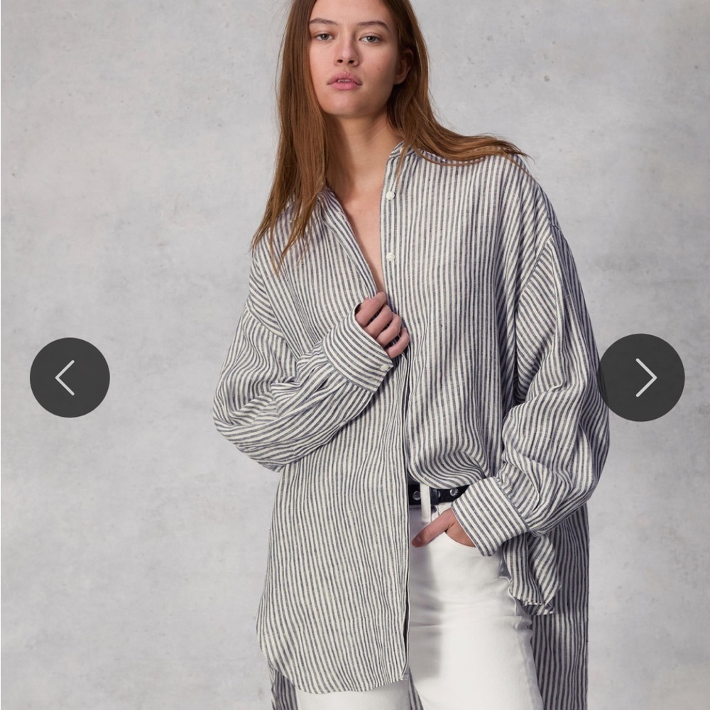 Ryan Oversize Stripe Linen Button-Up Shirt
rag & bone - Picture 3 of 3